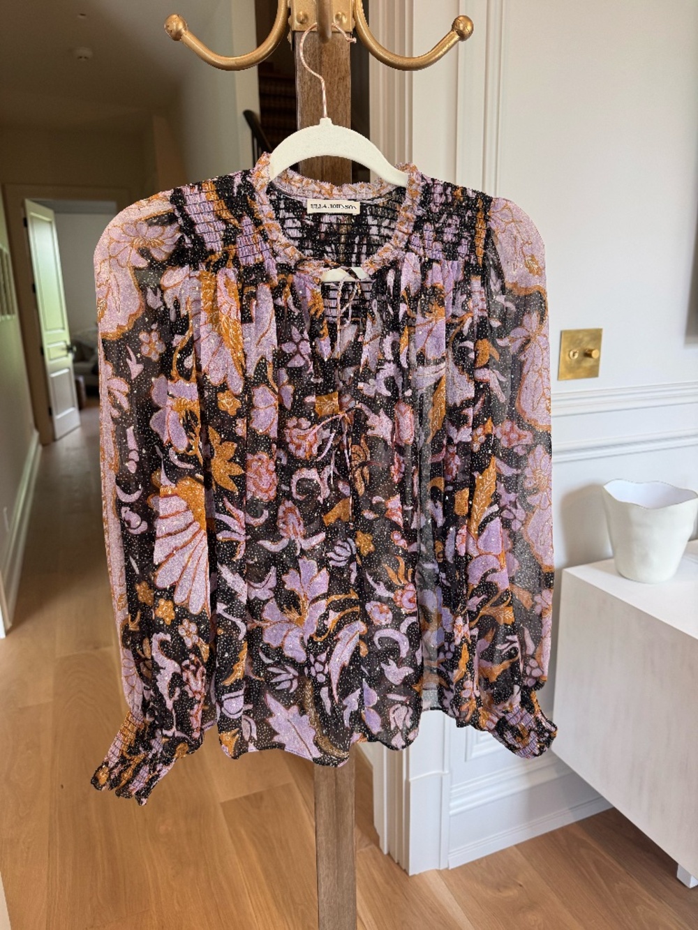 Ulla Johnson Floral Smocked Blouse